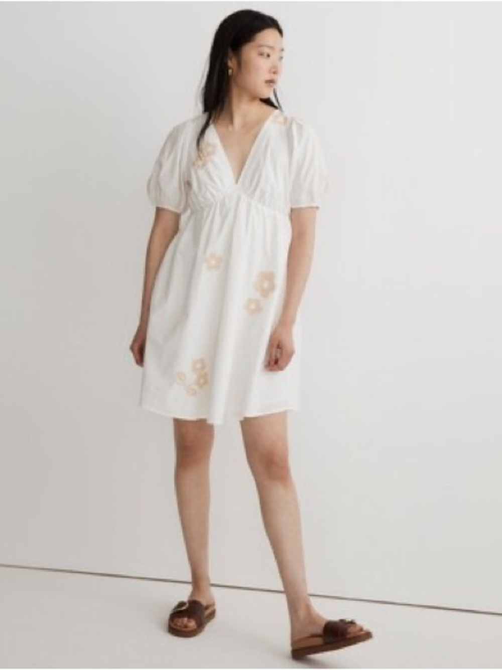 NEW Madewell Annamarie Mini Dress Cottagecore Gingham Floral NWT.  Sk2